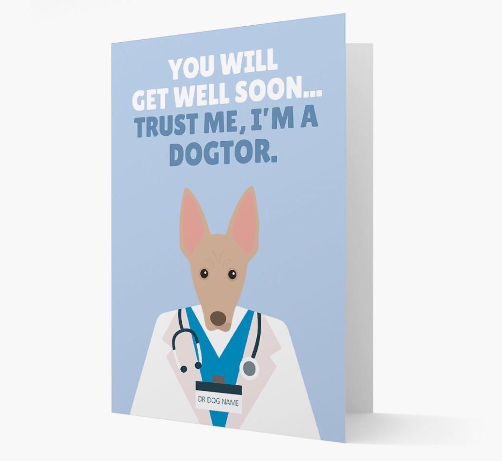 Personalised 'Trust me I'm a Dogtor' Get Well Soon Card