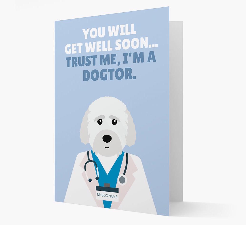 Personalised 'Trust me I'm a Dogtor' Get Well Soon Card