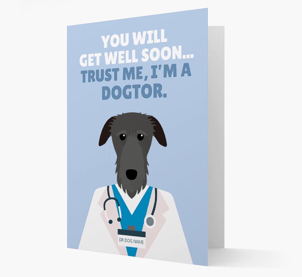 Personalised 'Trust me I'm a Dogtor' Get Well Soon Card