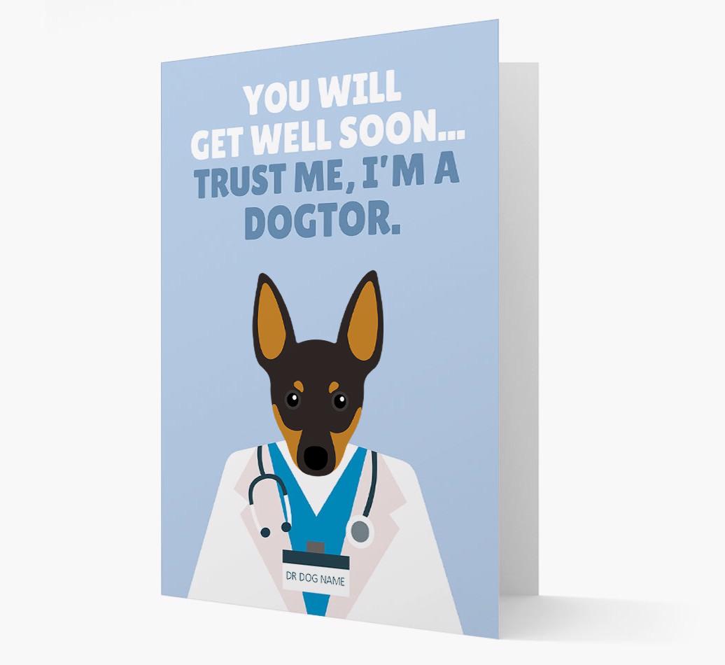 Personalised 'Trust me I'm a Dogtor' Get Well Soon Card
