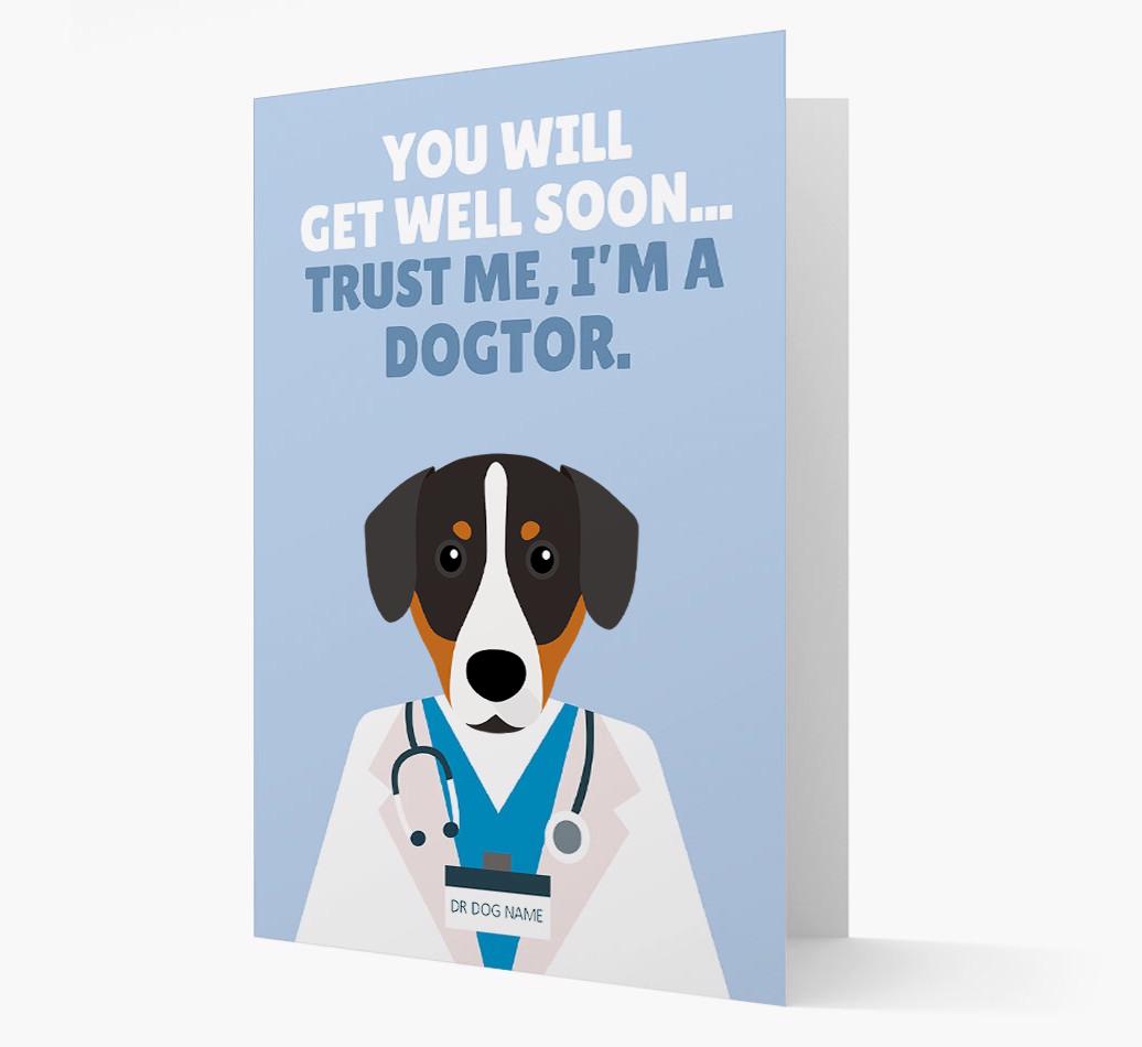 Personalised 'Trust me I'm a Dogtor' Get Well Soon Card