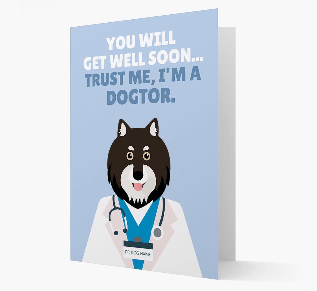 Personalised 'Trust me I'm a Dogtor' Get Well Soon Card