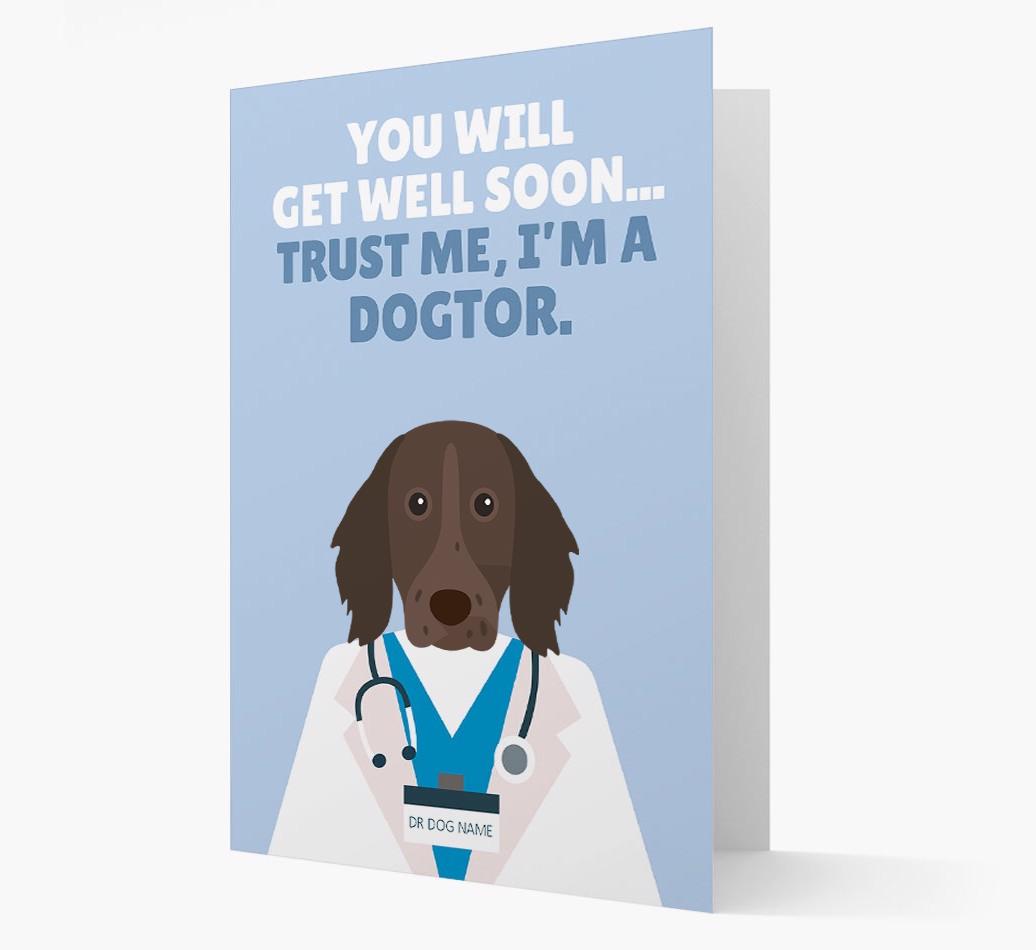 Personalised 'Trust me I'm a Dogtor' Get Well Soon Card