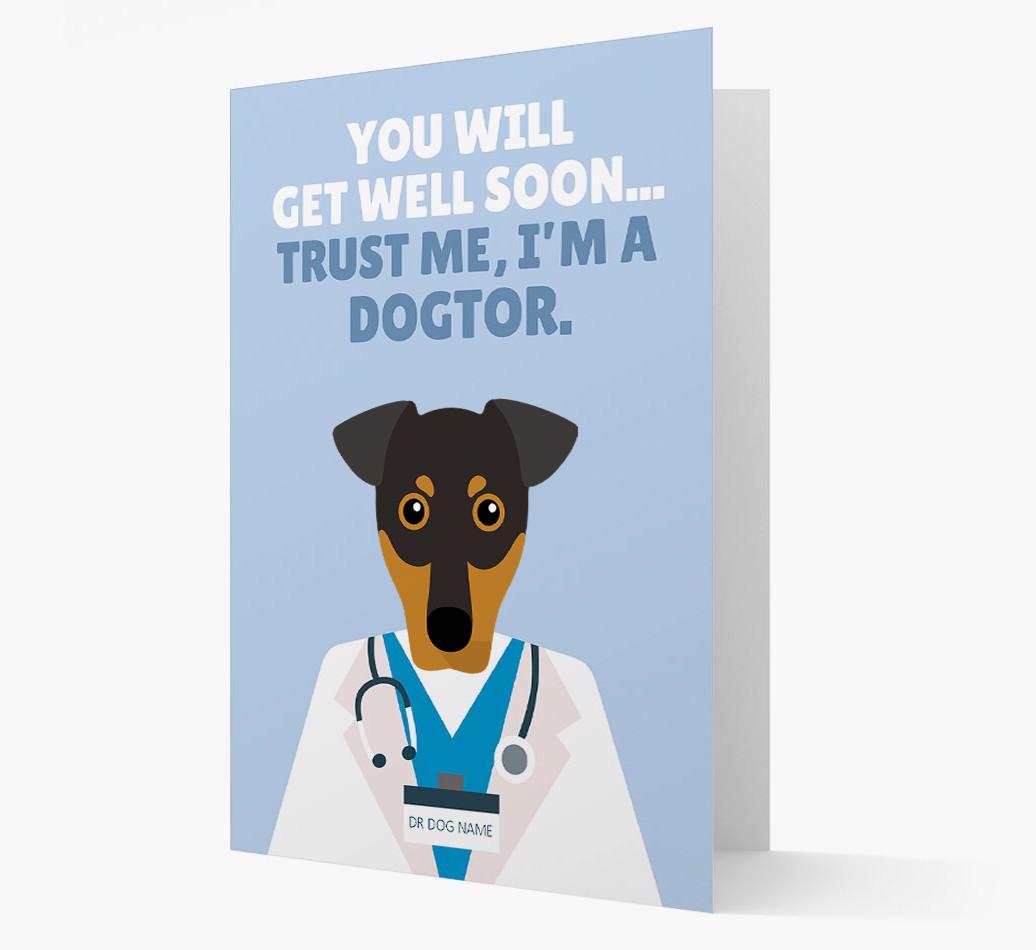 Personalised 'Trust me I'm a Dogtor' Get Well Soon Card