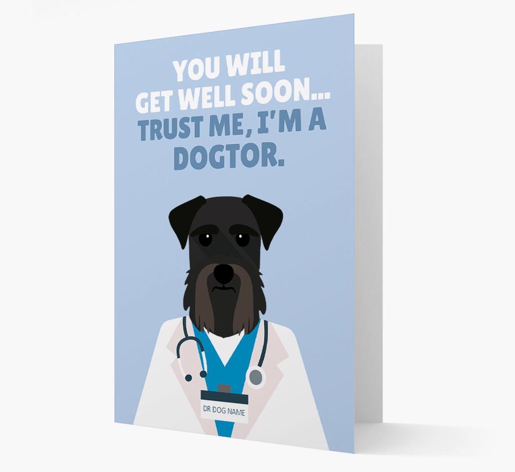 Personalised 'Trust me I'm a Dogtor' Get Well Soon Card
