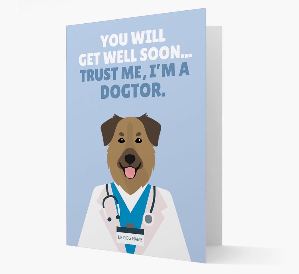 Personalised 'Trust me I'm a Dogtor' Get Well Soon Card