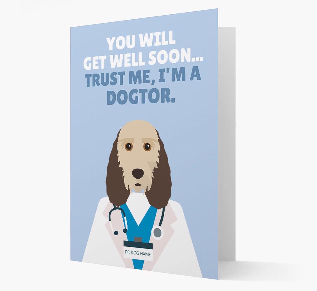Personalised 'Trust me I'm a Dogtor' Get Well Soon Card