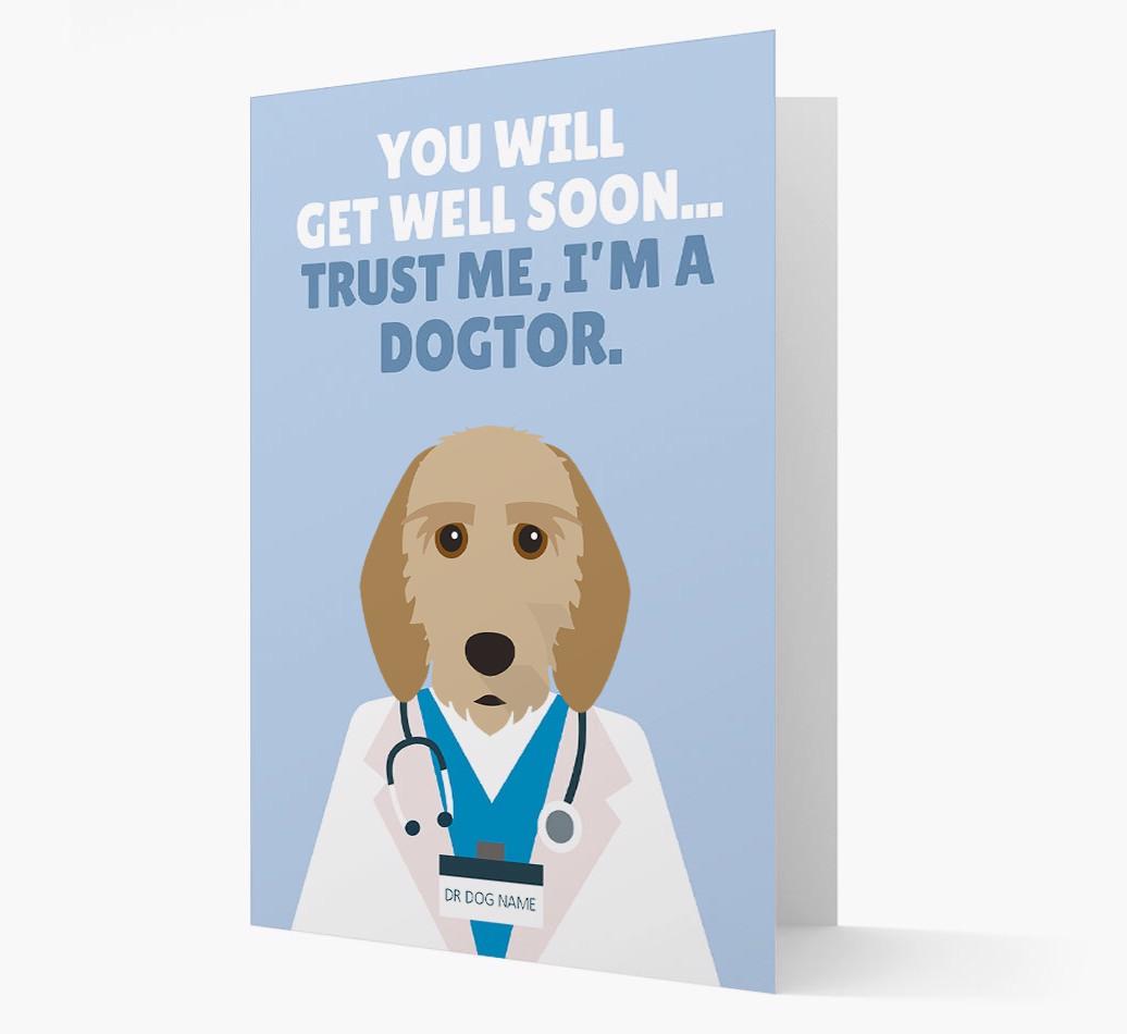 Personalised 'Trust me I'm a Dogtor' Get Well Soon Card