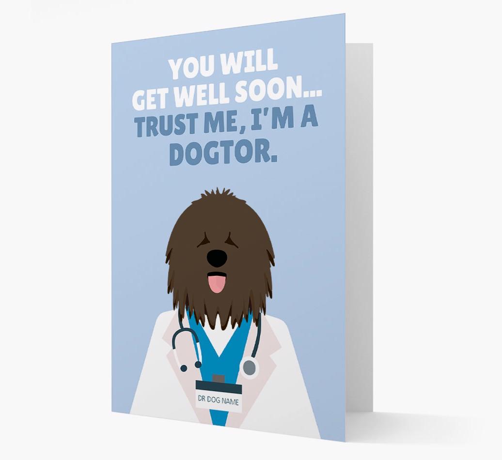 Personalised 'Trust me I'm a Dogtor' Get Well Soon Card