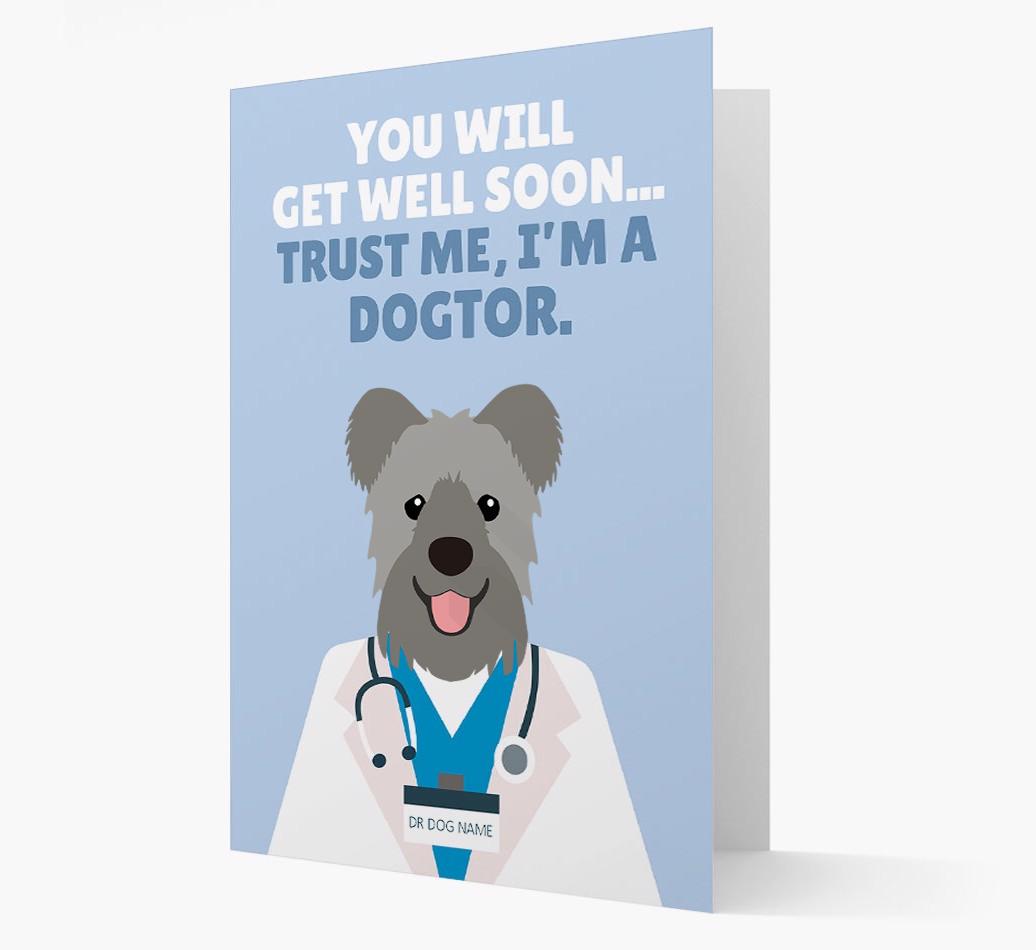 Personalised 'Trust me I'm a Dogtor' Get Well Soon Card