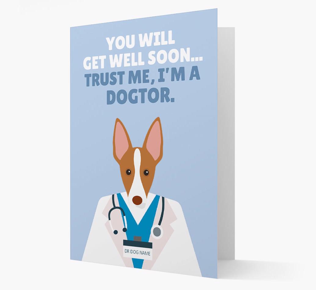 Personalised 'Trust me I'm a Dogtor' Get Well Soon Card