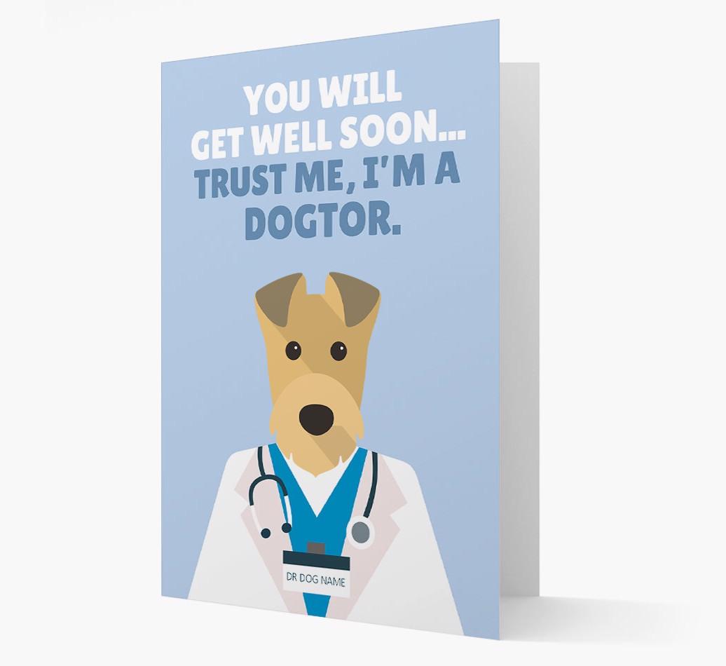 Personalised 'Trust me I'm a Dogtor' Get Well Soon Card