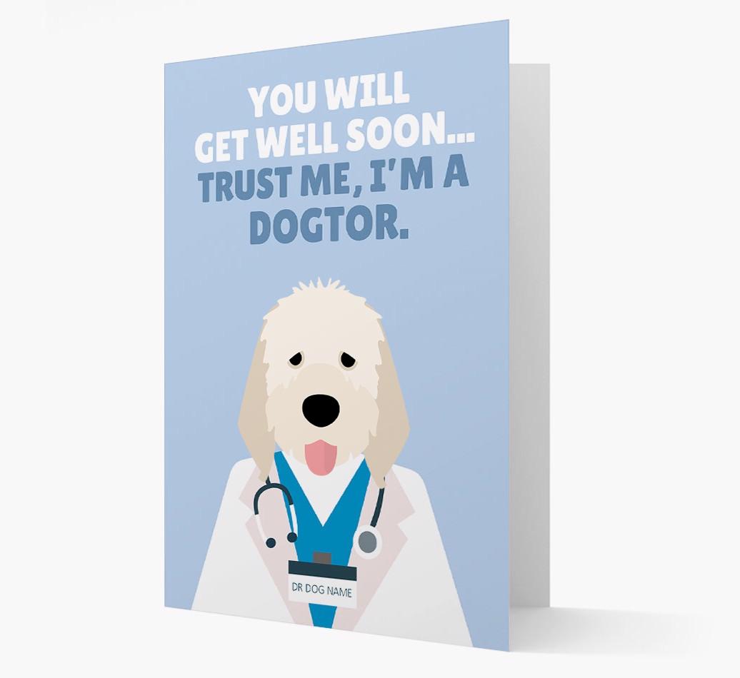 Personalised 'Trust me I'm a Dogtor' Get Well Soon Card