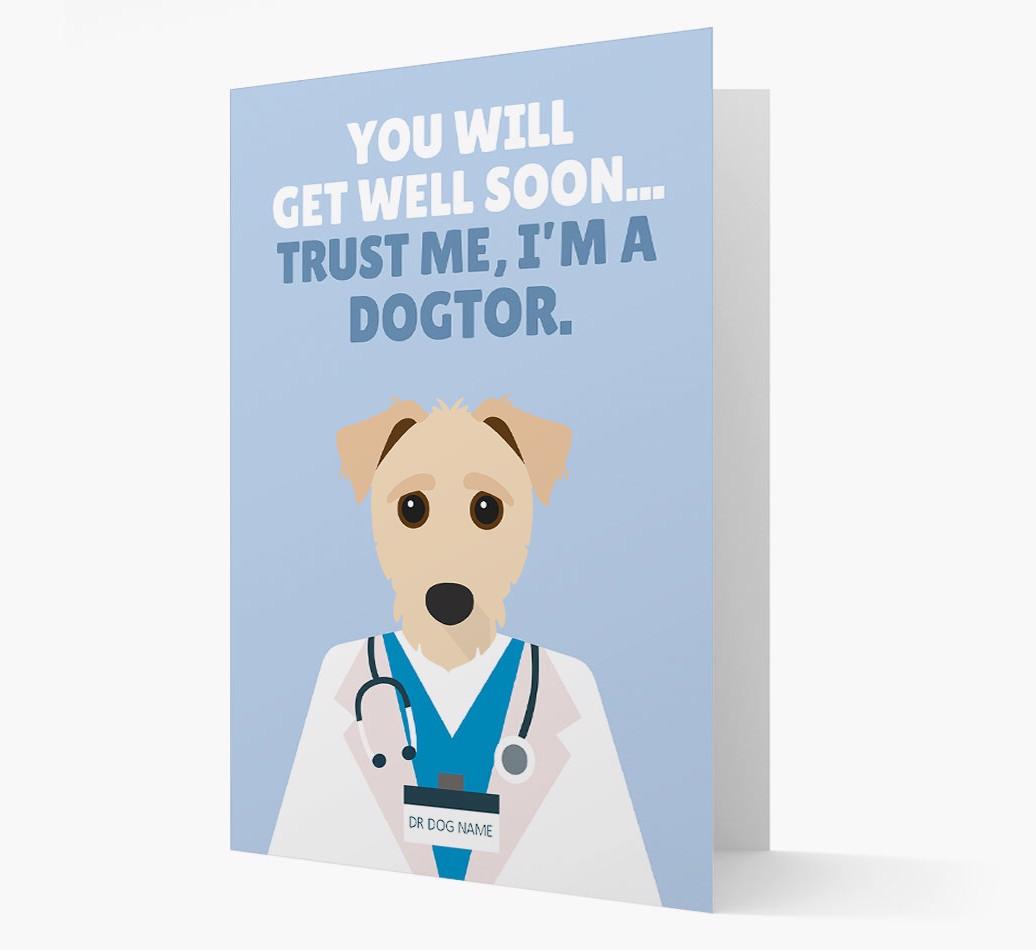 Personalised 'Trust me I'm a Dogtor' Get Well Soon Card