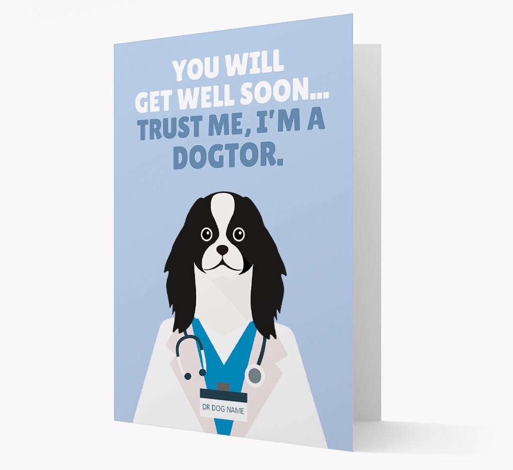 Personalised 'Trust me I'm a Dogtor' Get Well Soon Card