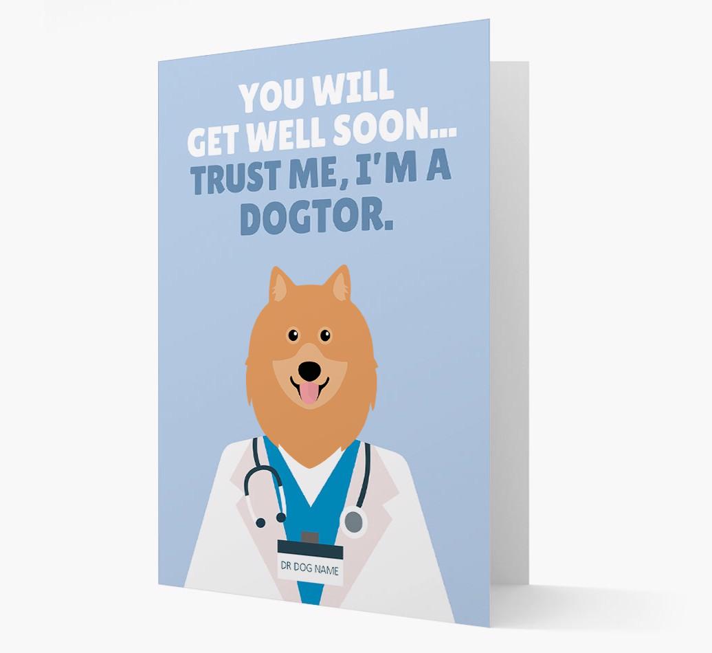 Personalised 'Trust me I'm a Dogtor' Get Well Soon Card
