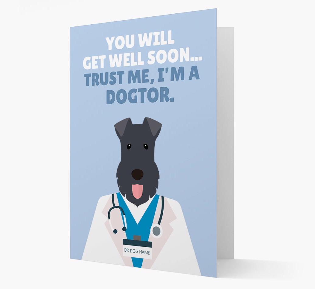 Personalised 'Trust me I'm a Dogtor' Get Well Soon Card