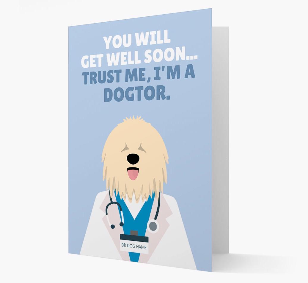 Personalised 'Trust me I'm a Dogtor' Get Well Soon Card
