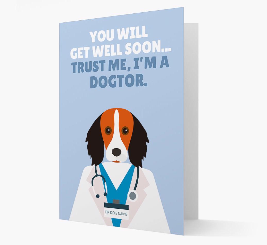 Personalised 'Trust me I'm a Dogtor' Get Well Soon Card