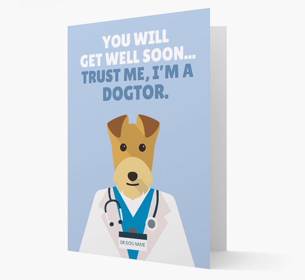 Personalised 'Trust me I'm a Dogtor' Get Well Soon Card