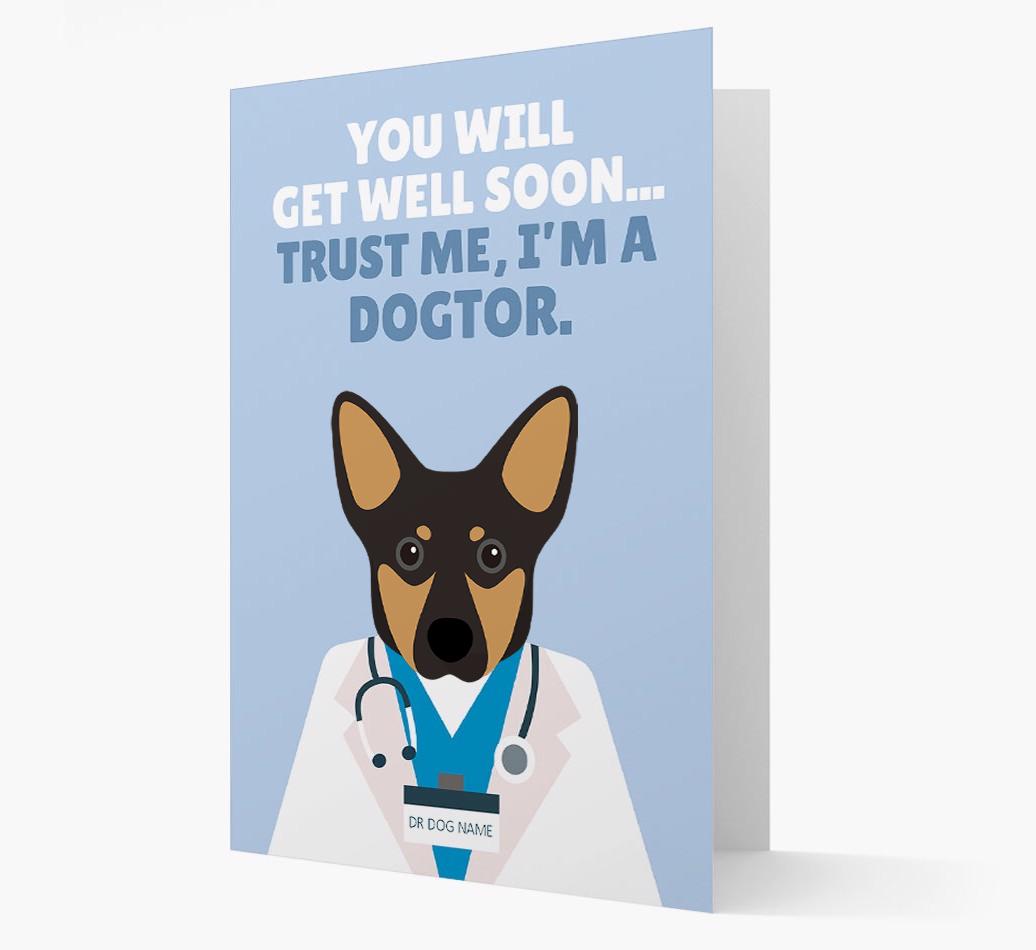 Personalised 'Trust me I'm a Dogtor' Get Well Soon Card
