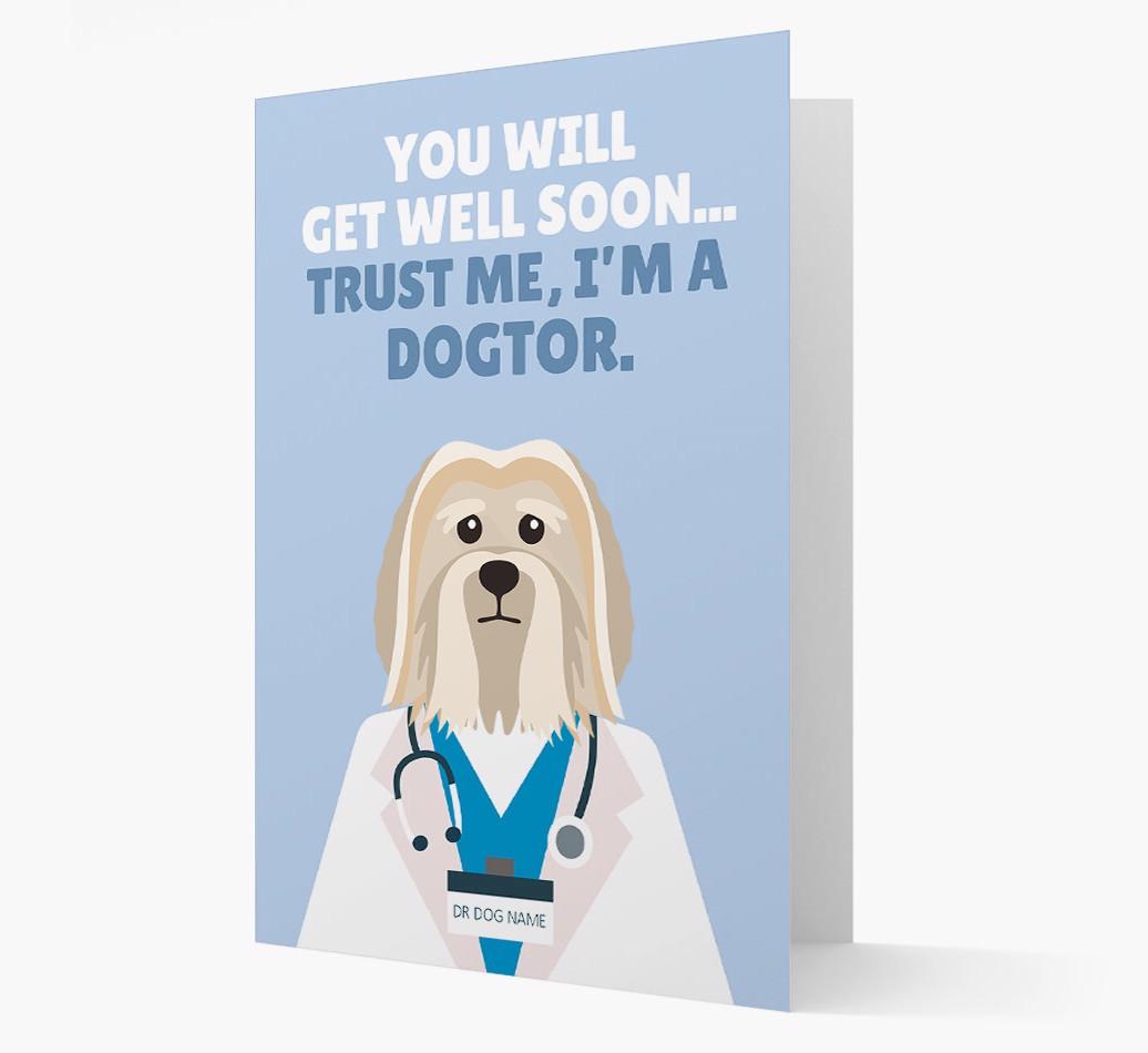 Personalised 'Trust me I'm a Dogtor' Get Well Soon Card