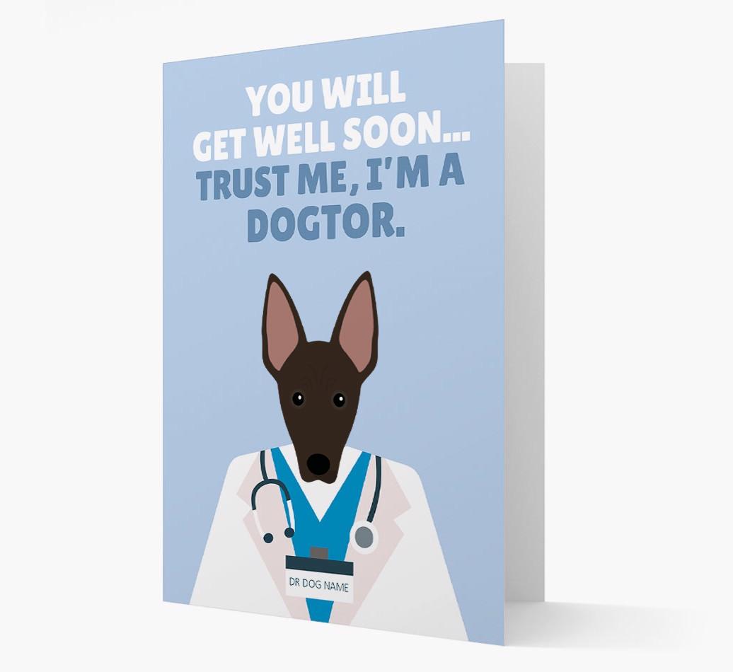 Personalised 'Trust me I'm a Dogtor' Get Well Soon Card