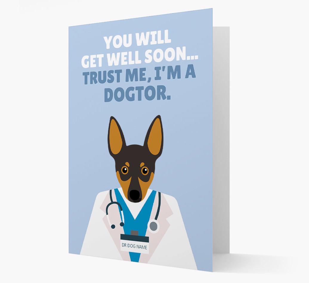 Personalised 'Trust me I'm a Dogtor' Get Well Soon Card