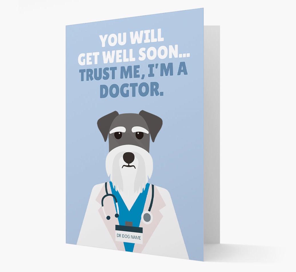 Personalised 'Trust me I'm a Dogtor' Get Well Soon Card