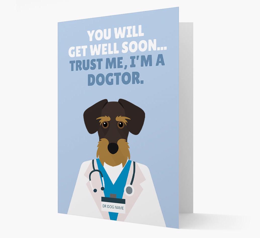Personalised 'Trust me I'm a Dogtor' Get Well Soon Card