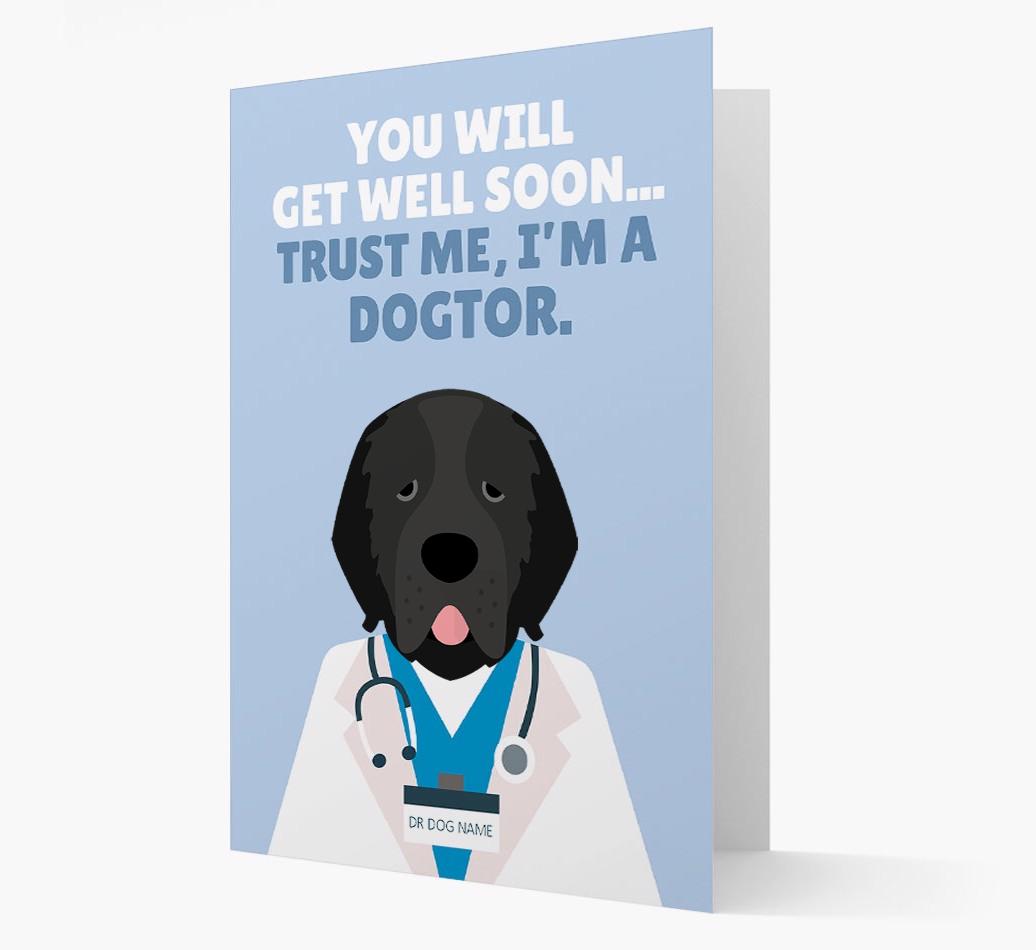 Personalised 'Trust me I'm a Dogtor' Get Well Soon Card