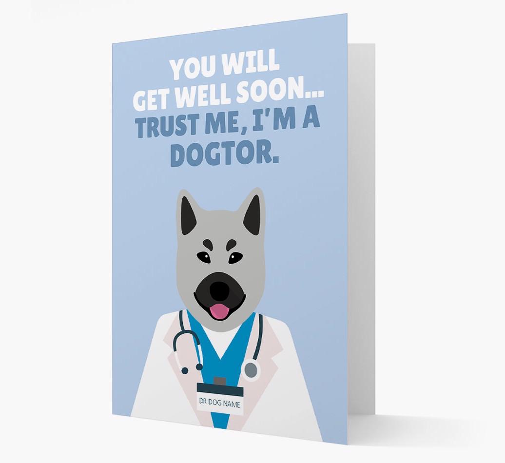 Personalised 'Trust me I'm a Dogtor' Get Well Soon Card