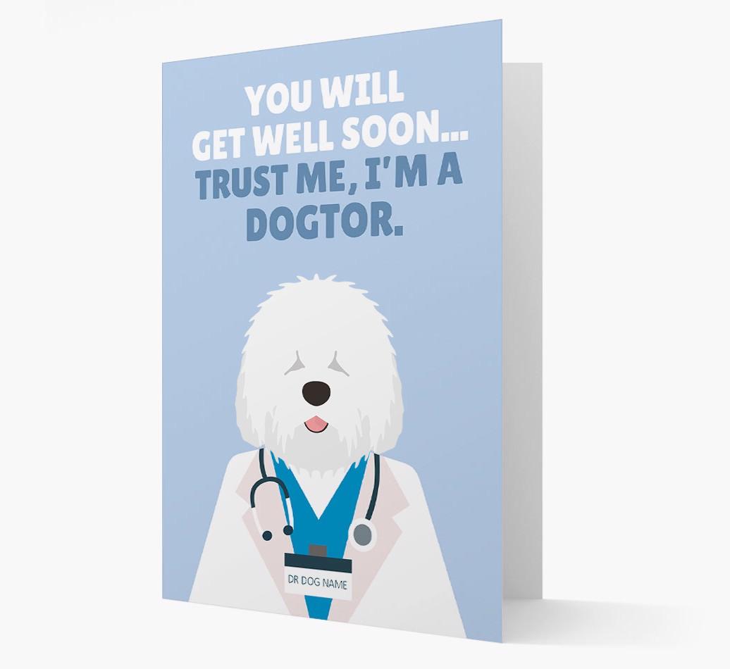 Personalised 'Trust me I'm a Dogtor' Get Well Soon Card