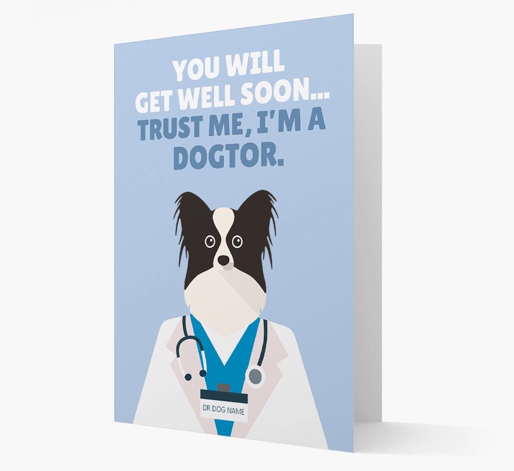 Personalised 'Trust me I'm a Dogtor' Get Well Soon Card