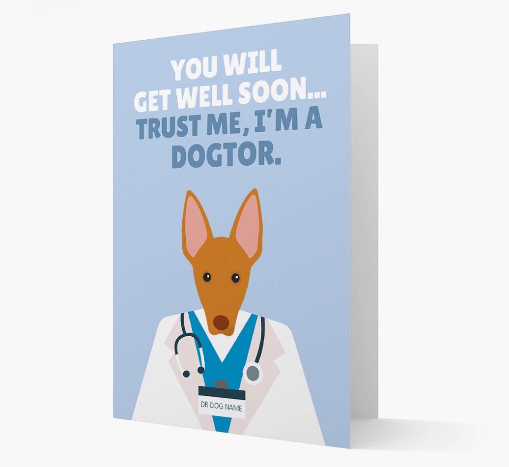 Personalised 'Trust me I'm a Dogtor' Get Well Soon Card