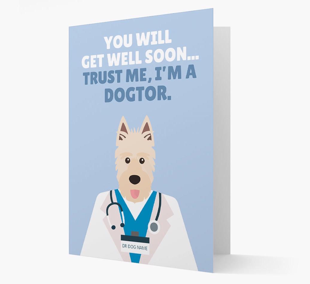 Personalised 'Trust me I'm a Dogtor' Get Well Soon Card
