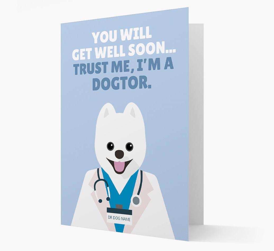Personalised 'Trust me I'm a Dogtor' Get Well Soon Card
