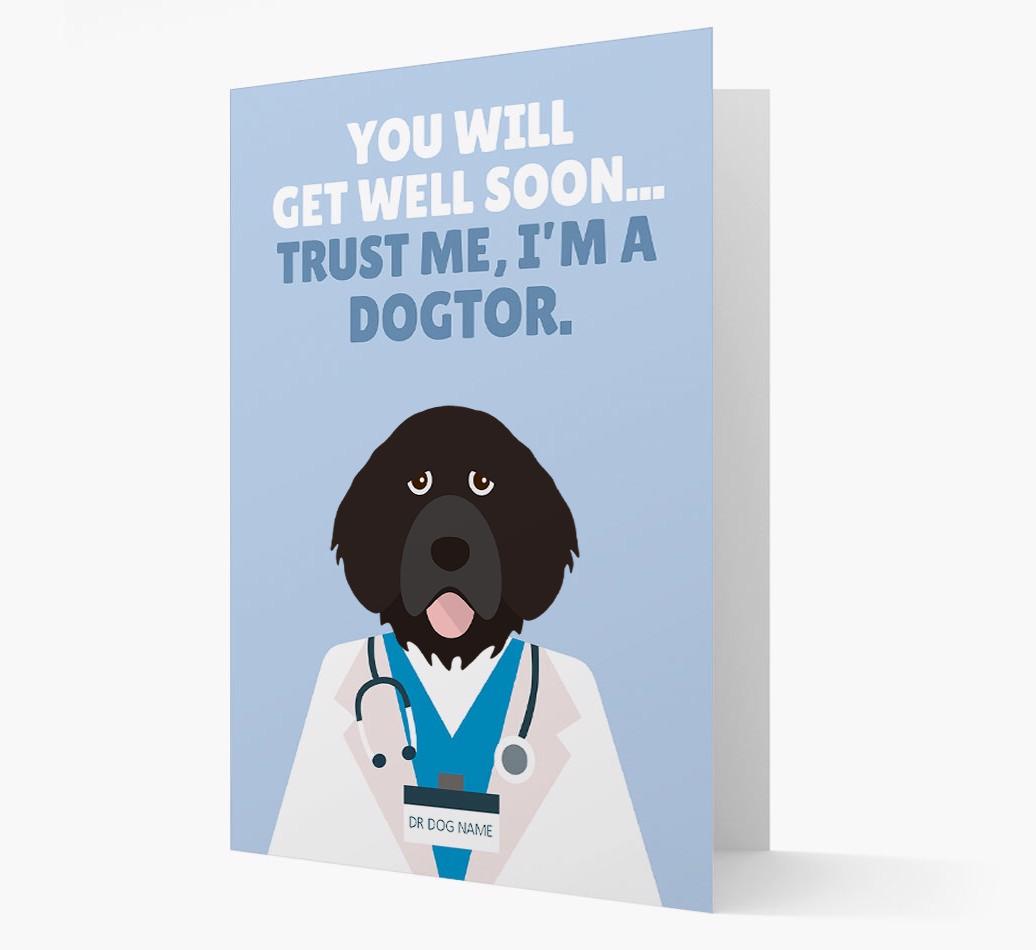 Personalised 'Trust me I'm a Dogtor' Get Well Soon Card