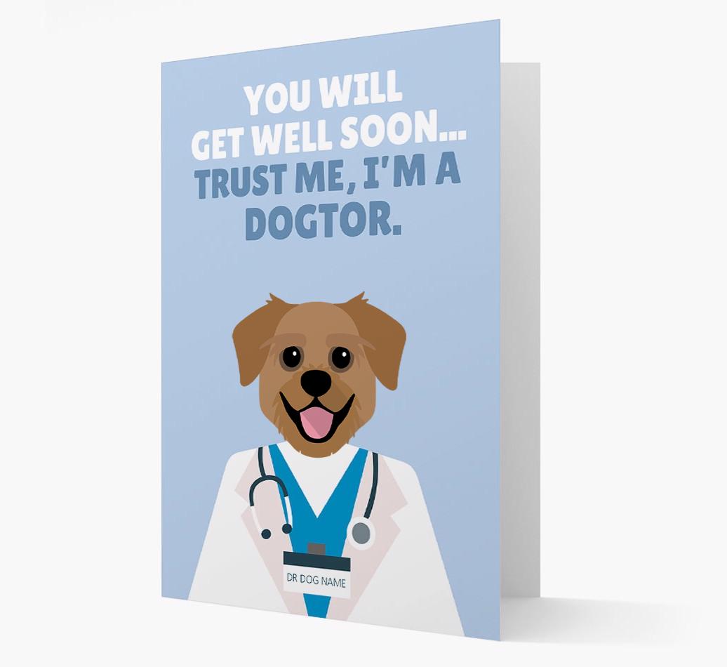 Personalised 'Trust me I'm a Dogtor' Get Well Soon Card