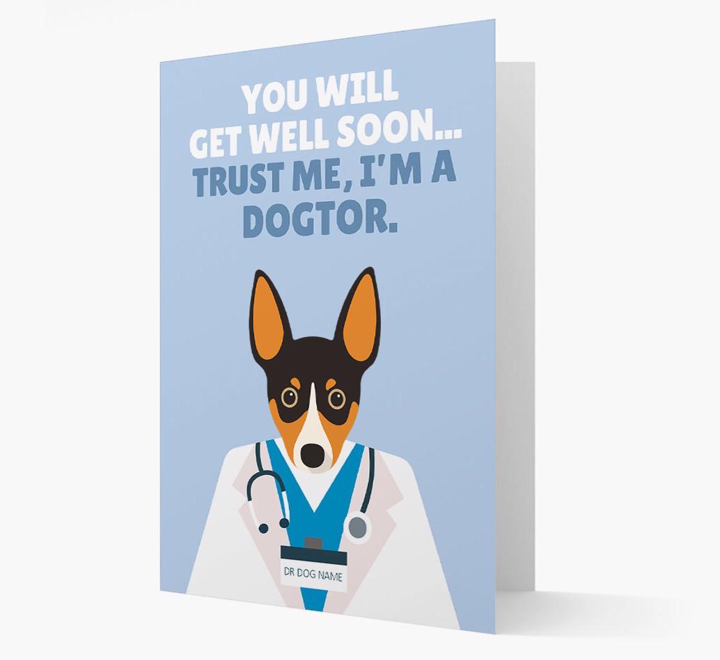 Personalised 'Trust me I'm a Dogtor' Get Well Soon Card