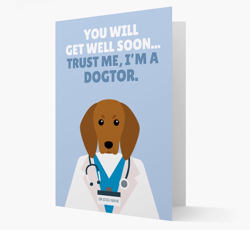 Personalised 'Trust me I'm a Dogtor' Get Well Soon Card