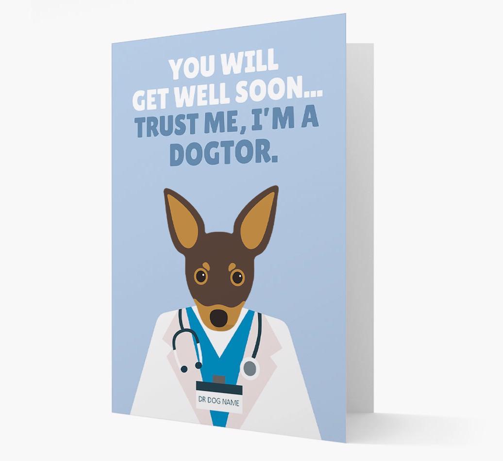 Personalised 'Trust me I'm a Dogtor' Get Well Soon Card