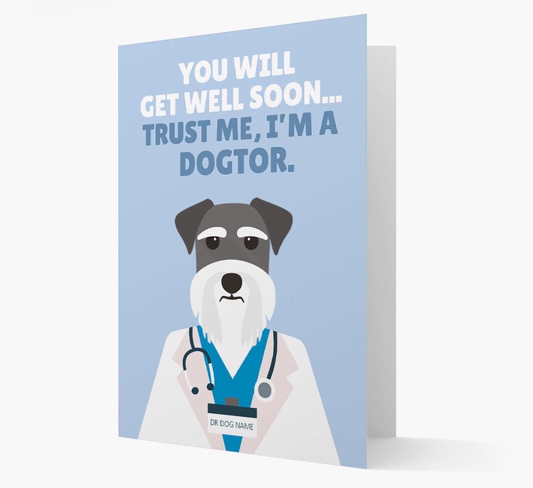 Personalised 'Trust me I'm a Dogtor' Get Well Soon Card