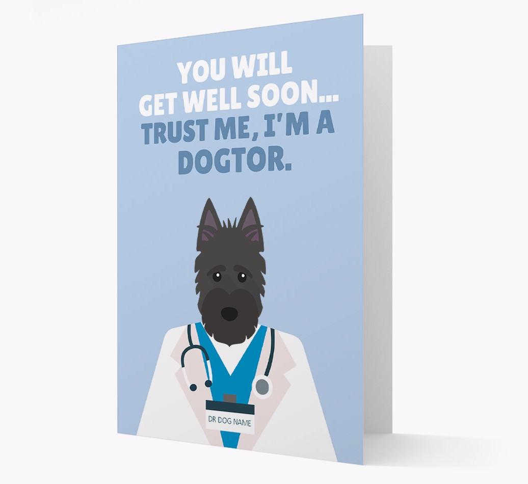 Personalised 'Trust me I'm a Dogtor' Get Well Soon Card