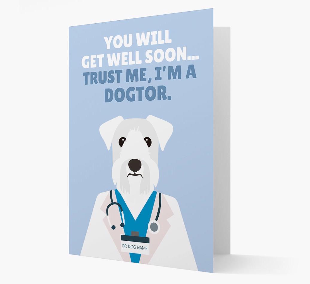 Personalised 'Trust me I'm a Dogtor' Get Well Soon Card