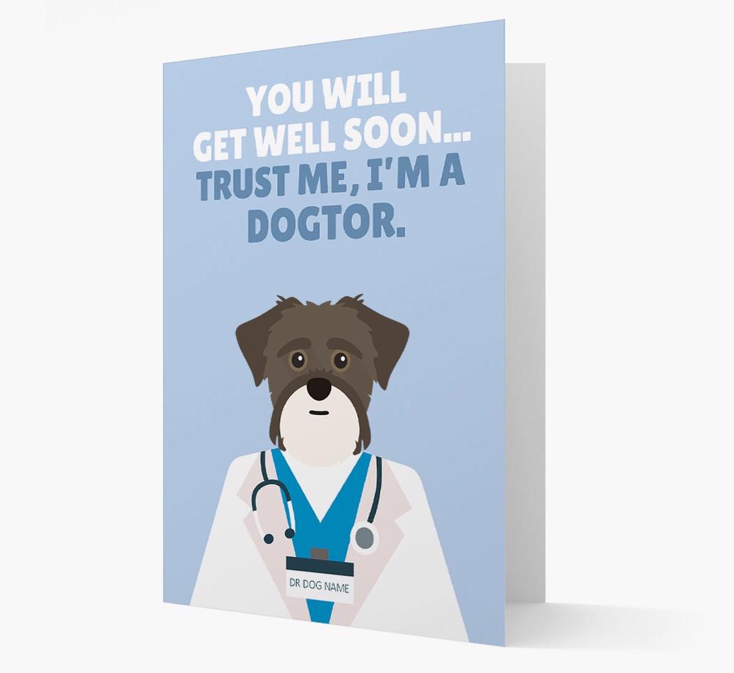Personalised 'Trust me I'm a Dogtor' Get Well Soon Card