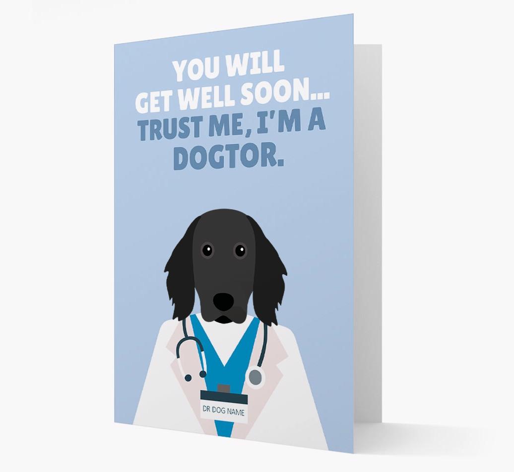 Personalised 'Trust me I'm a Dogtor' Get Well Soon Card