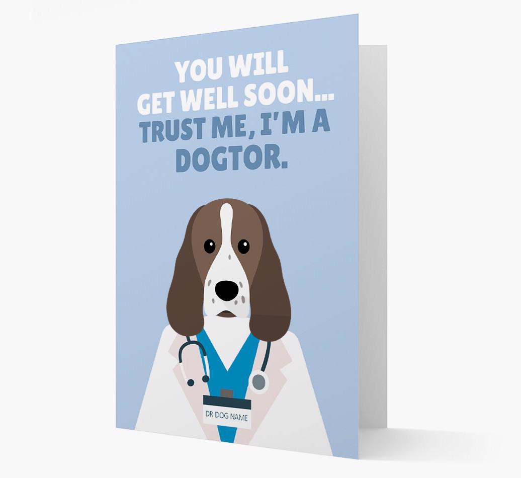 Personalised 'Trust me I'm a Dogtor' Get Well Soon Card