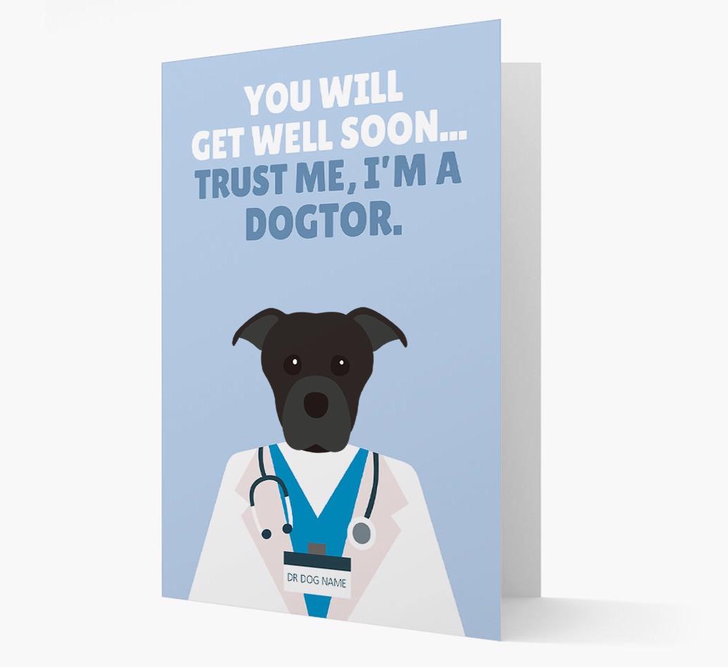 Personalised 'Trust me I'm a Dogtor' Get Well Soon Card