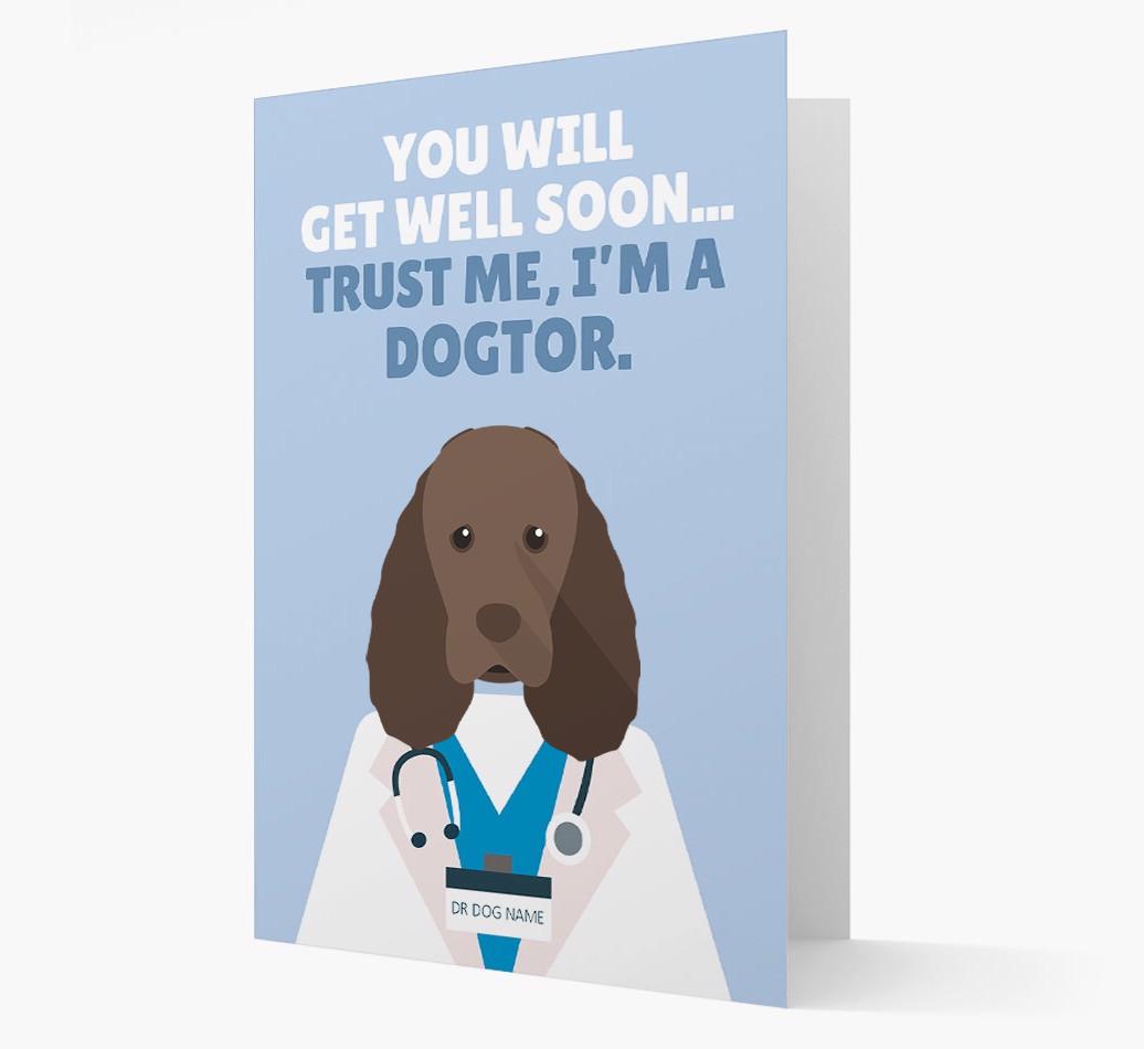 Personalised 'Trust me I'm a Dogtor' Get Well Soon Card